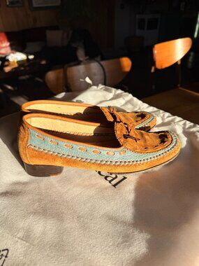 Two Tone Suede/Leather Salvatore Ferragamo Loafers/Moccasins